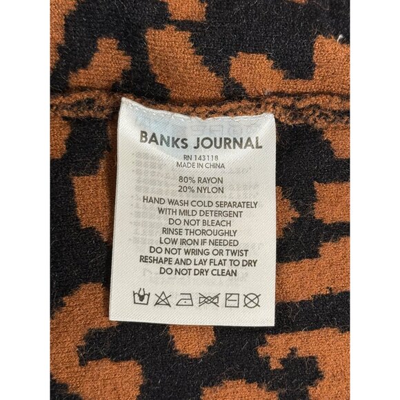 BANKS JOURNAL Wilder Men's Pullover Sweater Leopard Print - Picture 5 of 8
